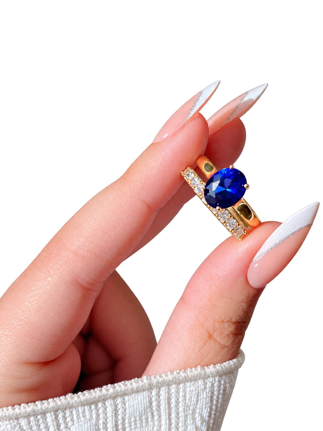 C.K. blue stone ring